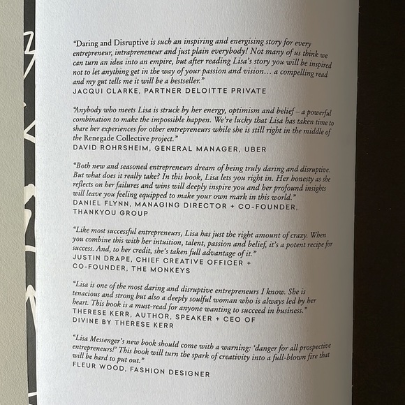 Daring & Disruptive, unleashing the entrepreneur by Lisa Messenger - Picture 7 of 11